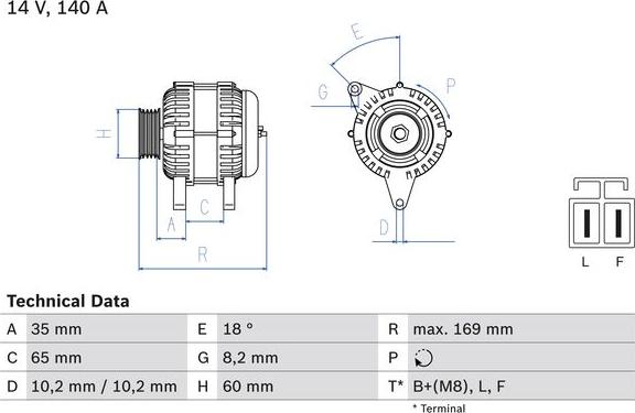 BOSCH 0 986 084 150 - Генератор abcparts.ee
