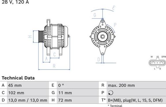 BOSCH 0 986 085 310 - Генератор abcparts.ee