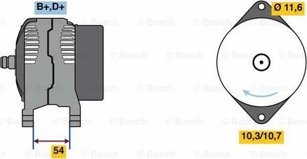 BOSCH 0 986 080 630 - Генератор abcparts.ee