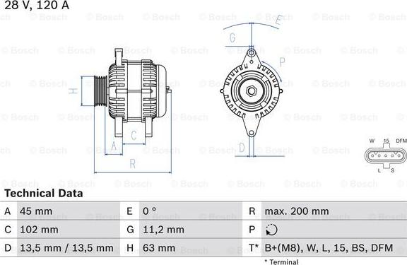 BOSCH 0 986 081 010 - Генератор abcparts.ee