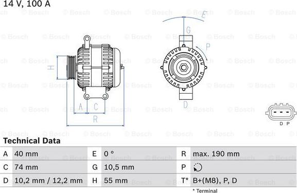BOSCH 0 986 083 570 - Генератор abcparts.ee