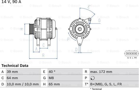 BOSCH 0 986 083 630 - Генератор abcparts.ee
