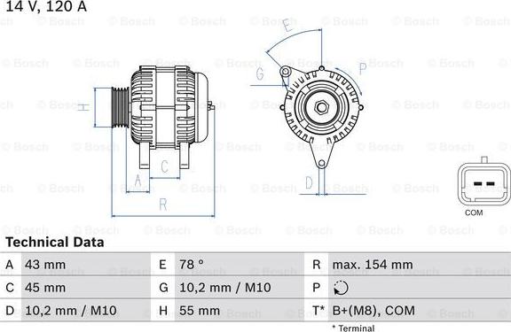 BOSCH 0 986 083 840 - Генератор abcparts.ee