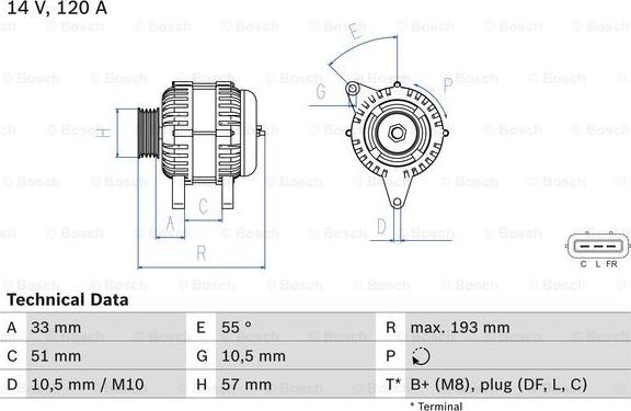 BOSCH 0 986 083 830 - Генератор abcparts.ee