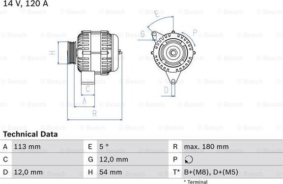 BOSCH 0 986 083 300 - Генератор abcparts.ee