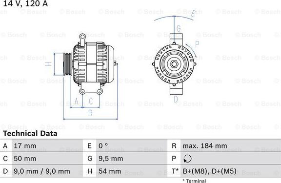 BOSCH 0 986 083 280 - Генератор abcparts.ee