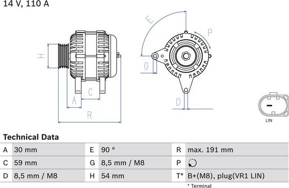 BOSCH 0 986 083 270 - Генератор abcparts.ee