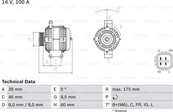 BOSCH 0 986 082 420 - Генератор abcparts.ee