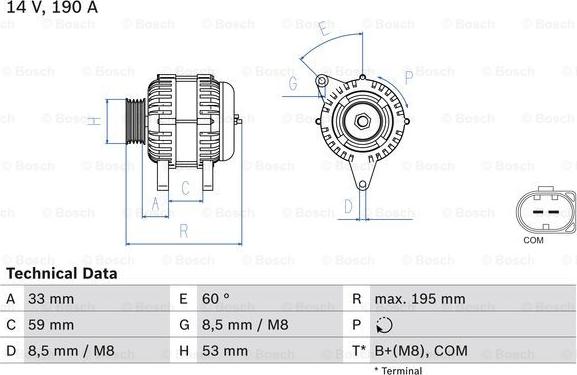 BOSCH 0 986 082 140 - Генератор abcparts.ee