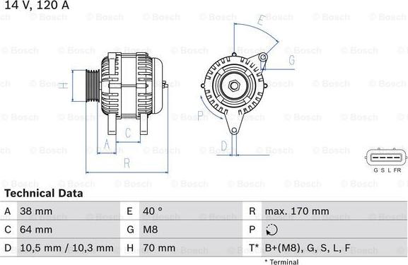 BOSCH 0 986 082 720 - Генератор abcparts.ee