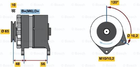 BOSCH 0 986 034 490 - Генератор abcparts.ee