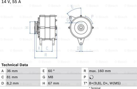 BOSCH 0 986 030 760 - Генератор abcparts.ee