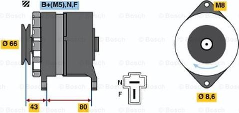 BOSCH 0 986 032 431 - Генератор abcparts.ee