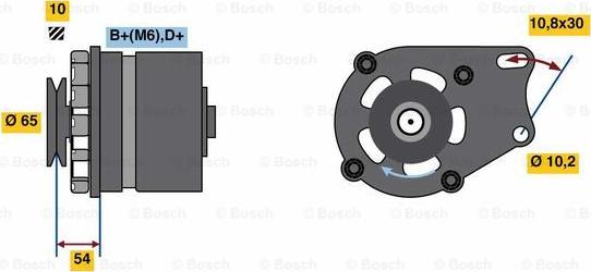 BOSCH 0 986 032 340 - Генератор abcparts.ee