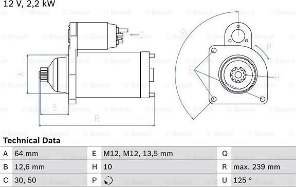 BOSCH 0 986 029 040 - Стартер abcparts.ee