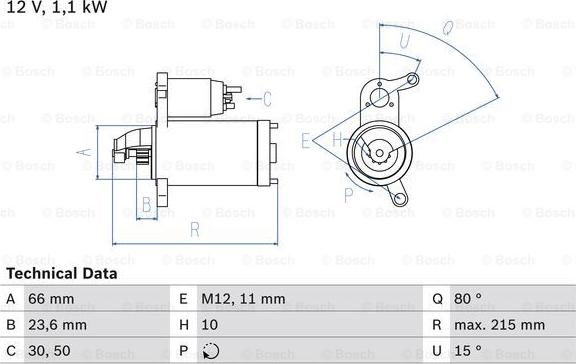 BOSCH 0 986 024 010 - Стартер abcparts.ee