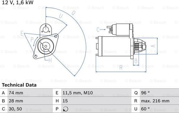 BOSCH 0 986 025 630 - Стартер abcparts.ee