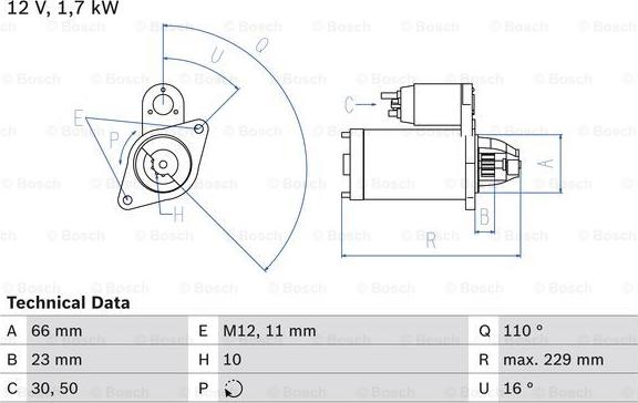 BOSCH 0 986 025 230 - Стартер abcparts.ee