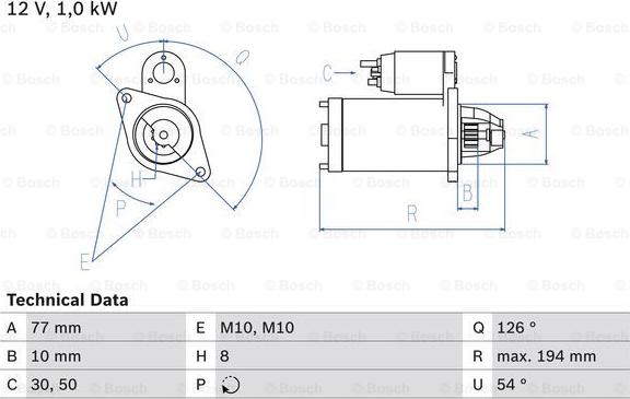 BOSCH 0 986 020 401 - Стартер abcparts.ee