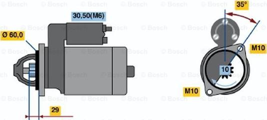 BOSCH 0 986 021 300 - Стартер abcparts.ee