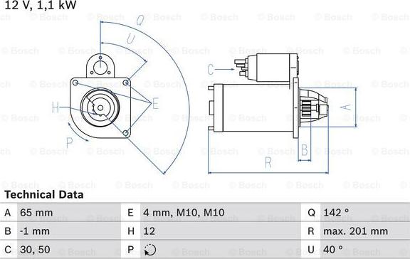 BOSCH 0 986 021 741 - Стартер abcparts.ee