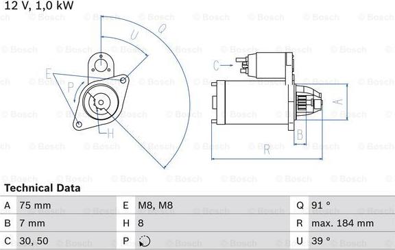 BOSCH 0 986 022 101 - Стартер abcparts.ee