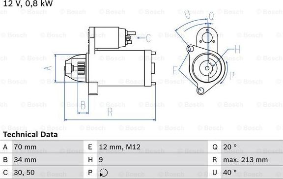 BOSCH 0 986 027 060 - Стартер abcparts.ee