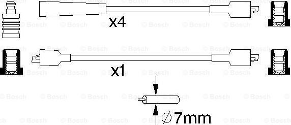 BOSCH 0 986 356 861 - Комплект проводов зажигания abcparts.ee