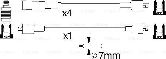 BOSCH 0 986 356 811 - Комплект проводов зажигания abcparts.ee