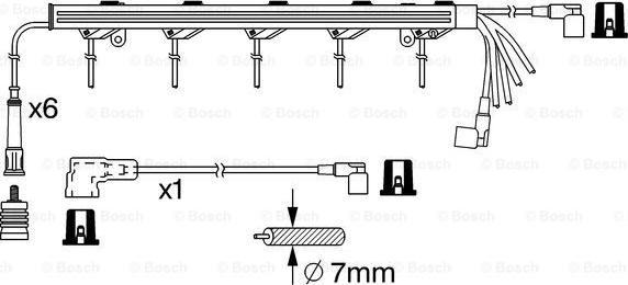 BOSCH 0 986 356 383 - Комплект проводов зажигания abcparts.ee