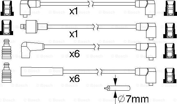 BOSCH 0 986 357 110 - Комплект проводов зажигания abcparts.ee