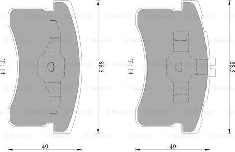 BOSCH 0 986 AB9 266 - Тормозные колодки, дисковые, комплект abcparts.ee