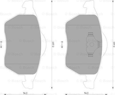 BOSCH 0 986 AB4 550 - Тормозные колодки, дисковые, комплект abcparts.ee