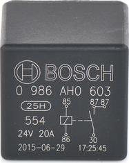 BOSCH 0 986 AH0 603 - Реле, рабочий ток abcparts.ee