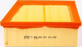 BOSCH 0 986 B02 551 - Воздушный фильтр двигателя abcparts.ee
