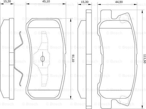 BOSCH 0 986 BB0 591 - Тормозные колодки, дисковые, комплект abcparts.ee