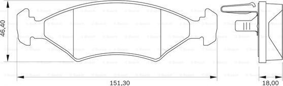 BOSCH 0 986 BB0 049 - Тормозные колодки, дисковые, комплект abcparts.ee