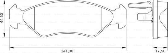 BOSCH 0 986 BB0 044 - Тормозные колодки, дисковые, комплект abcparts.ee