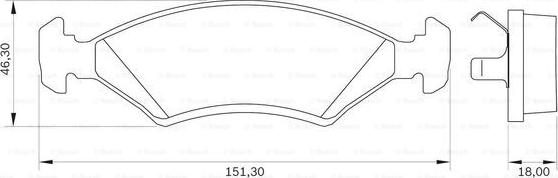 BOSCH 0 986 BB0 040 - Тормозные колодки, дисковые, комплект abcparts.ee