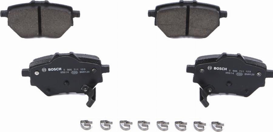 BOSCH 0986T11109 - Тормозные колодки, дисковые, комплект abcparts.ee