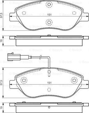 BOSCH 0 986 TB3 155 - Тормозные колодки, дисковые, комплект abcparts.ee