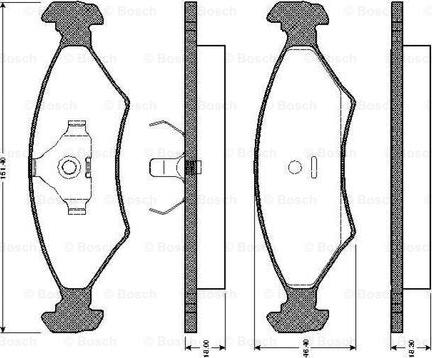 BOSCH 0 986 TB2 067 - Тормозные колодки, дисковые, комплект abcparts.ee