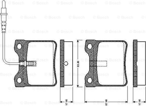 BOSCH 0 986 TB2 175 - Тормозные колодки, дисковые, комплект abcparts.ee