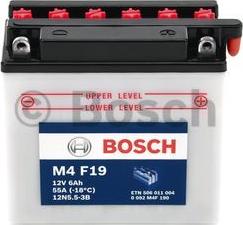 BOSCH 0 092 M4F 190 - Стартерная аккумуляторная батарея, АКБ abcparts.ee