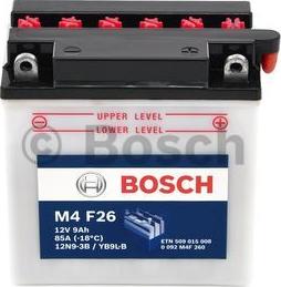 BOSCH 0 092 M4F 260 - Стартерная аккумуляторная батарея, АКБ abcparts.ee