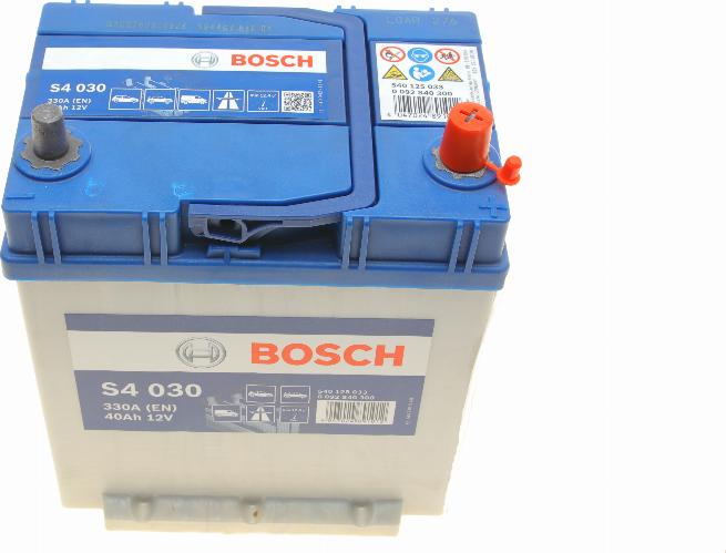 BOSCH 0 092 S40 300 - Стартерная аккумуляторная батарея, АКБ abcparts.ee