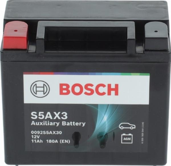 BOSCH 0 092 S5A X30 - Стартерная аккумуляторная батарея, АКБ abcparts.ee