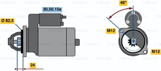 BOSCH 0 986 013 670 - Стартер abcparts.ee