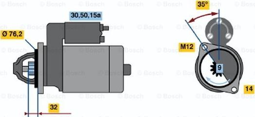 BOSCH 0 001 110 029 - Стартер abcparts.ee