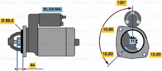 BOSCH 0 001 364 402 - Стартер abcparts.ee